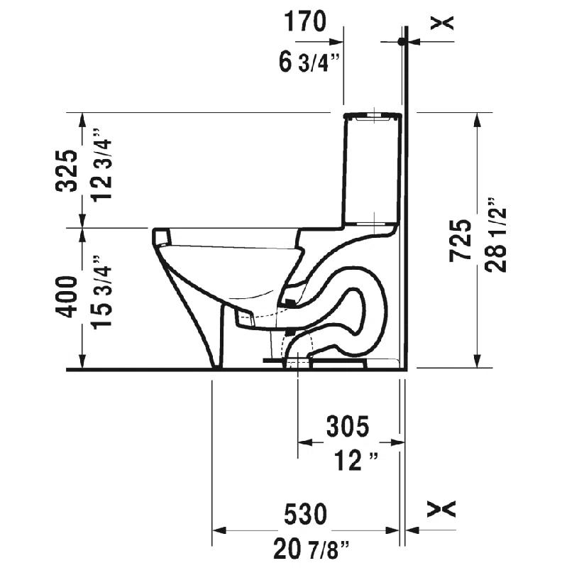 DuraStyle Dual Flush Elongated One-Piece Toilet (Seat Not Included)
