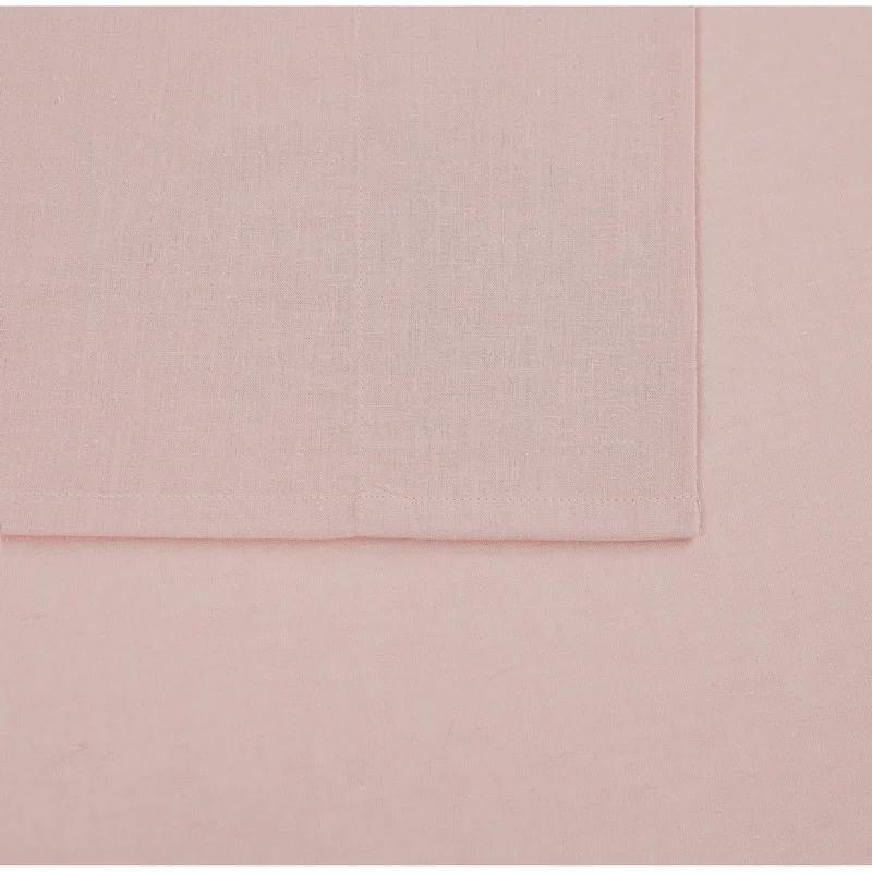 Blush King Cotton-Polyester Embroidered 3-Piece Sheet Set