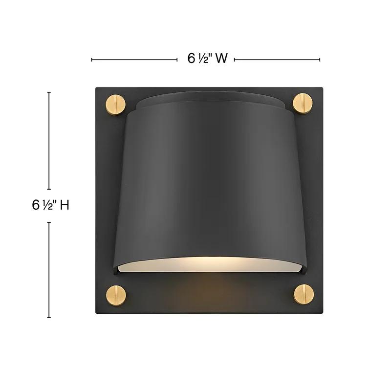 Scout Coastal Elements 6W LED Outdoor Wall Lantern in Black and Brass