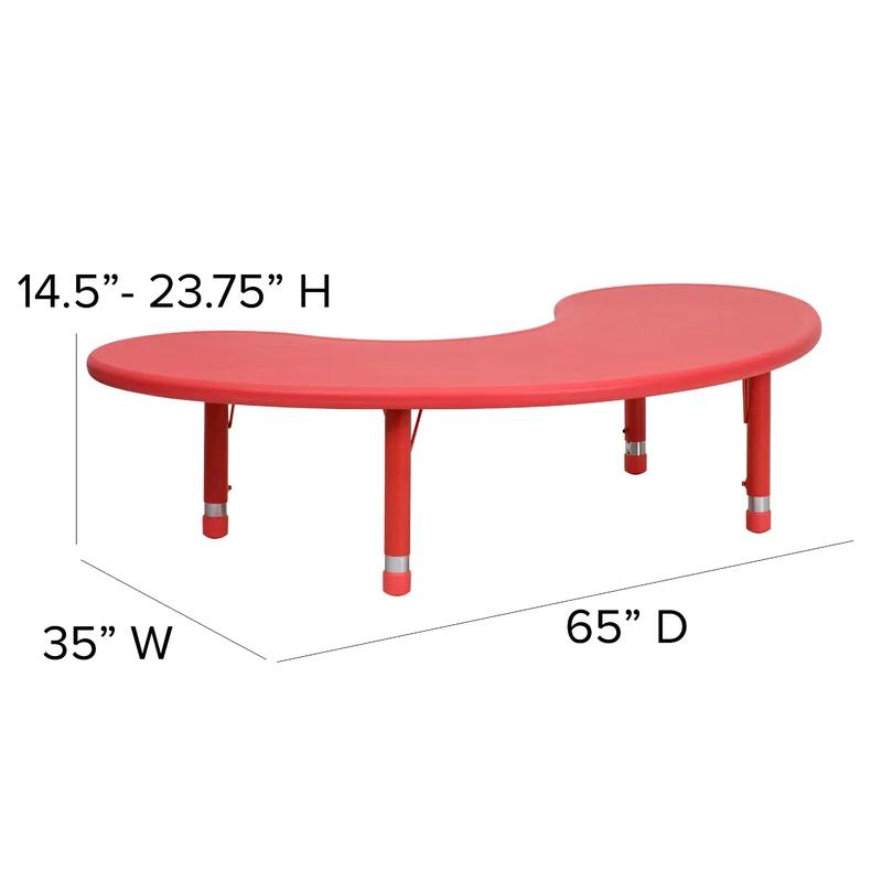 Crescent Wren Adjustable Red Activity Table for Kids