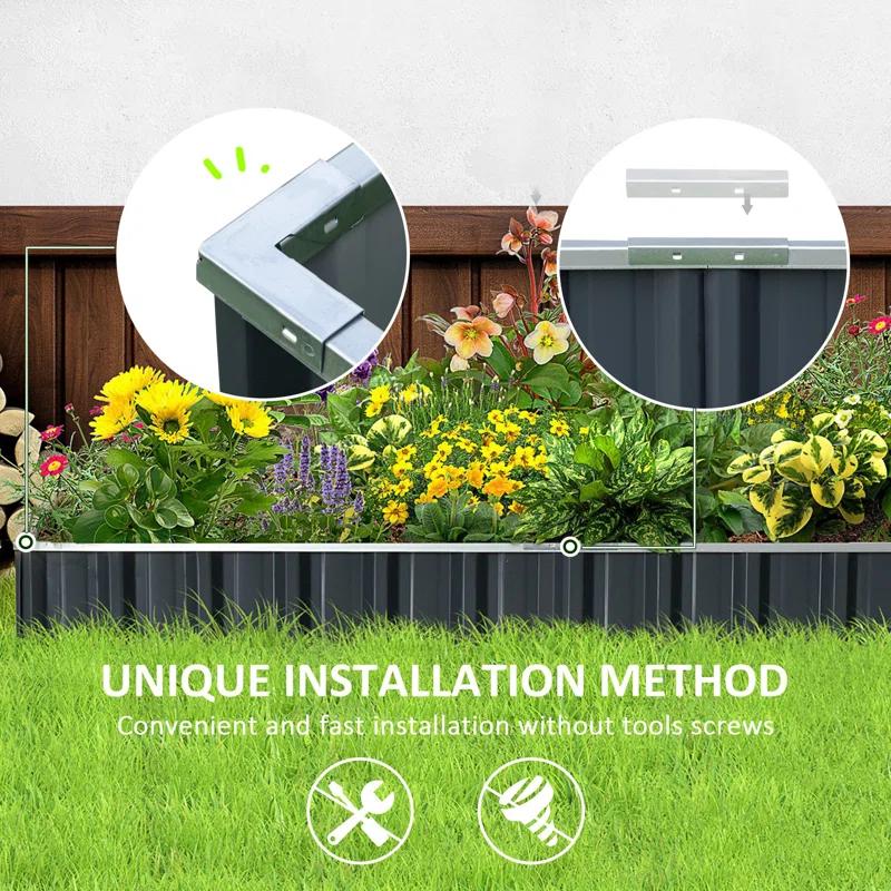 Outsunny Metal Planter Box