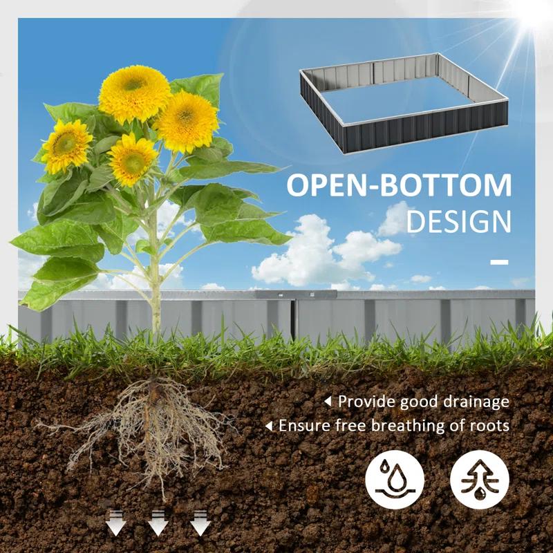 Outsunny Metal Planter Box