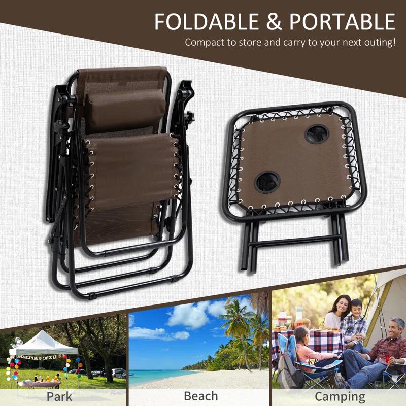 Outsunny Folding Recliner Chair