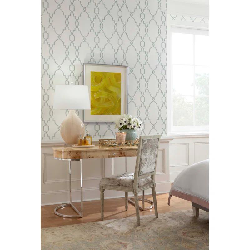 Corbett Oval Metal Base Writing Desk
