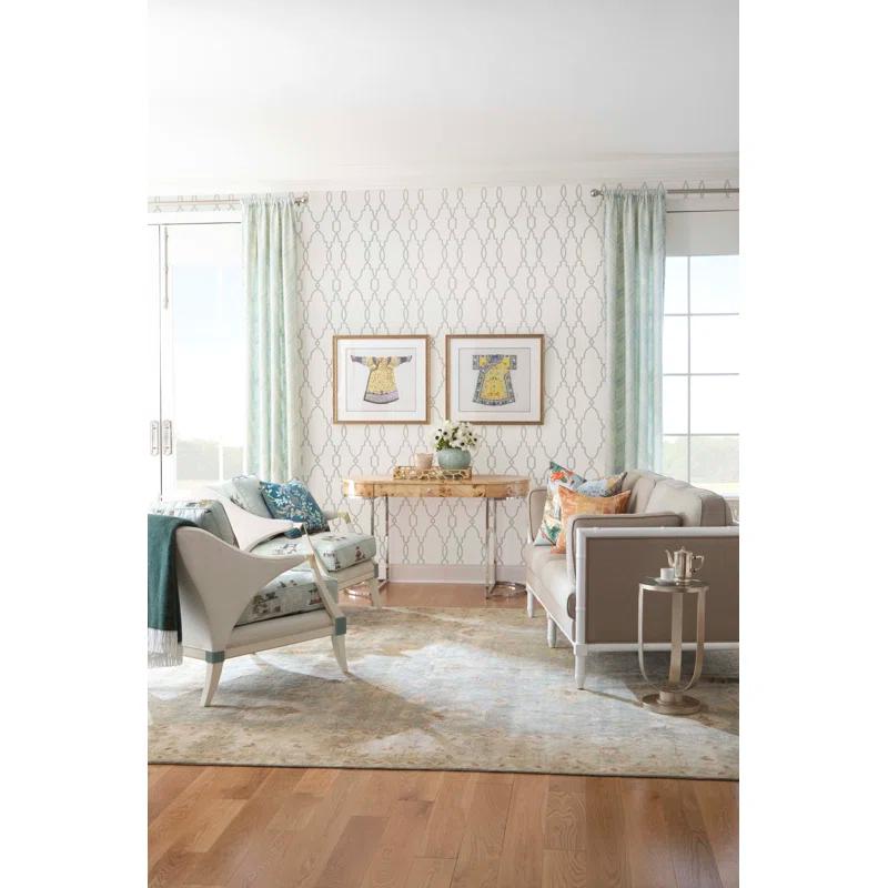 Corbett Oval Metal Base Writing Desk
