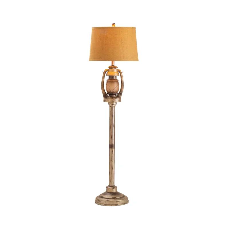 Melvin 62'' Silver Resin Floor Lamp with 3-Way Switch
