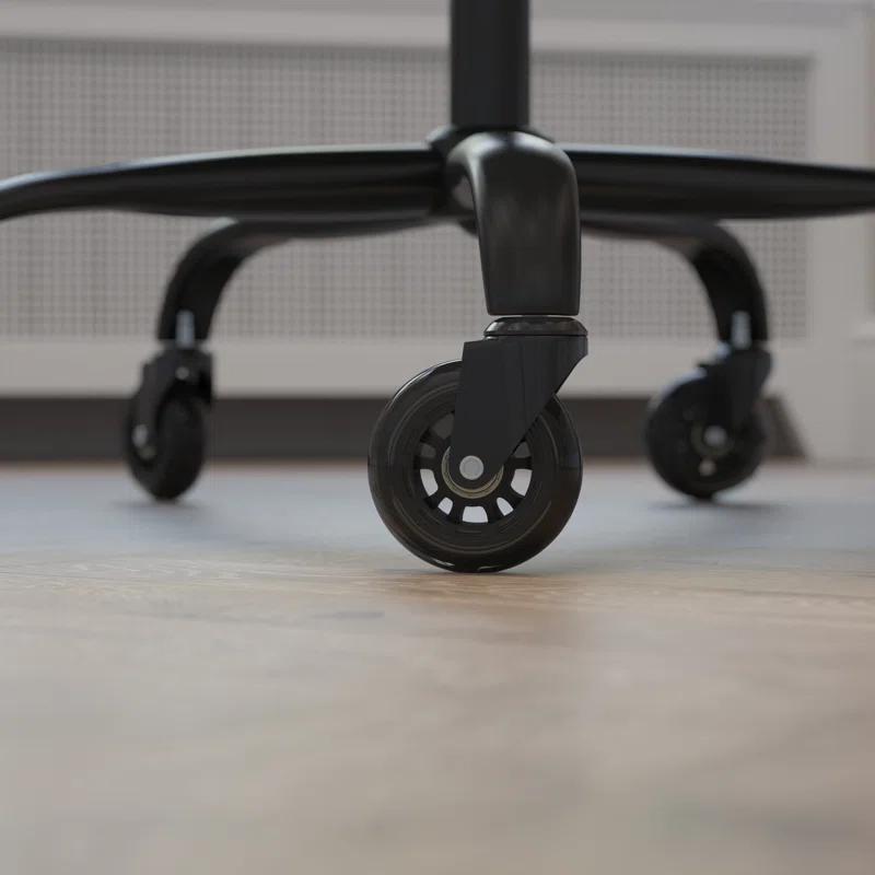 Sleek Glide 5-Pack Transparent Polyurethane Chair Casters for Hardwood & Carpet
