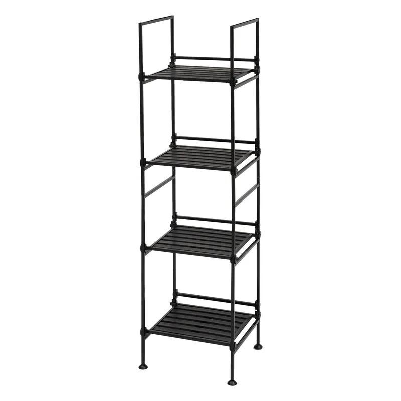 Espresso Etagere 4-Tier Bookcase for Chic Storage