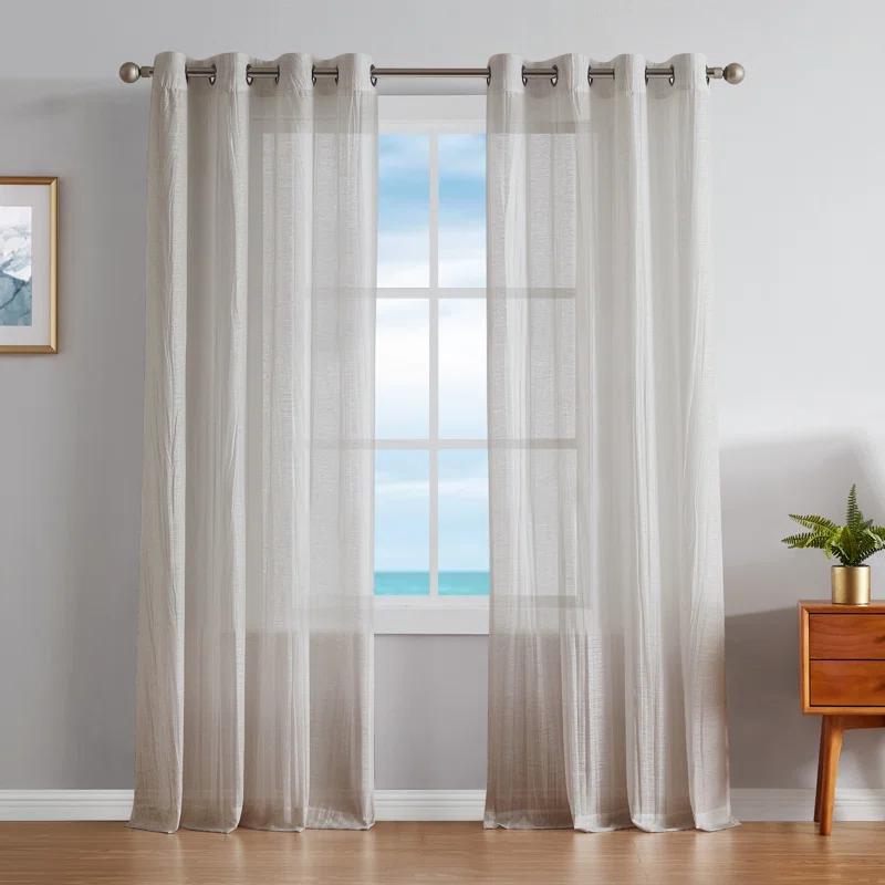 Nautica Cordelia Crushed Sheer Window Curtains & Reviews | Wayfair