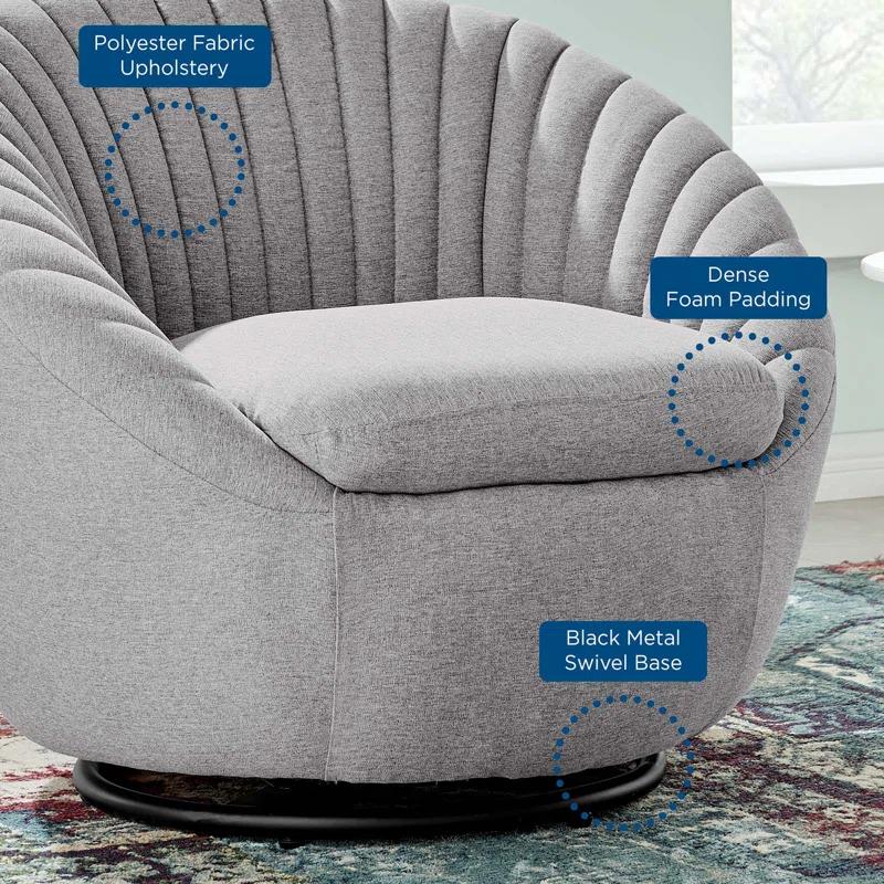 Modway Whirr Tufted Performance Velvet Performance Velvet Swivel Chair