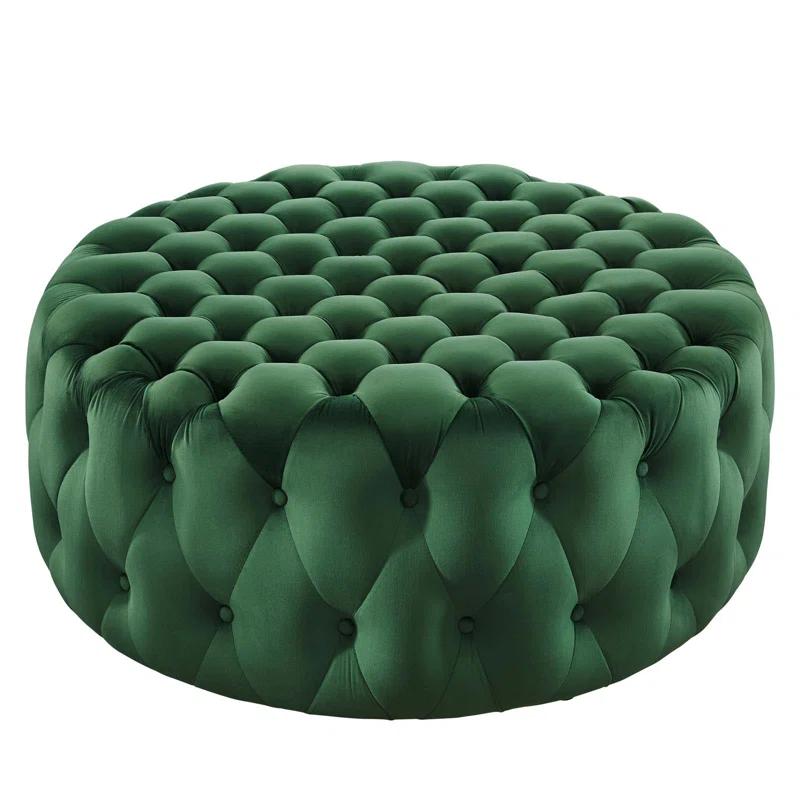 Modway Modway Amour Tufted Button Large Round Performance Velvet Ottoman