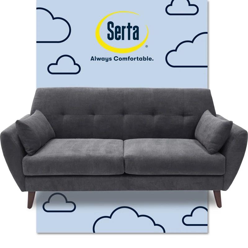 Serta Artesia Midcentury Modern Sofa with Tapered Legs