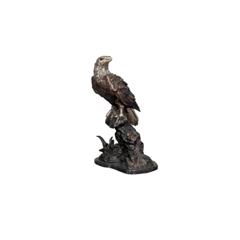 Metropolitan Galleries Bronze Large Eagle Table Top Sculpture