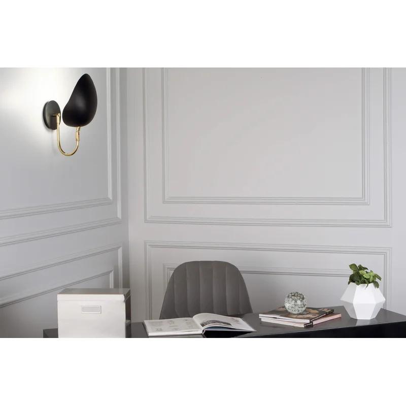 Racer Matte Black Dimmable Swing Arm Sconce with Plug-In Option