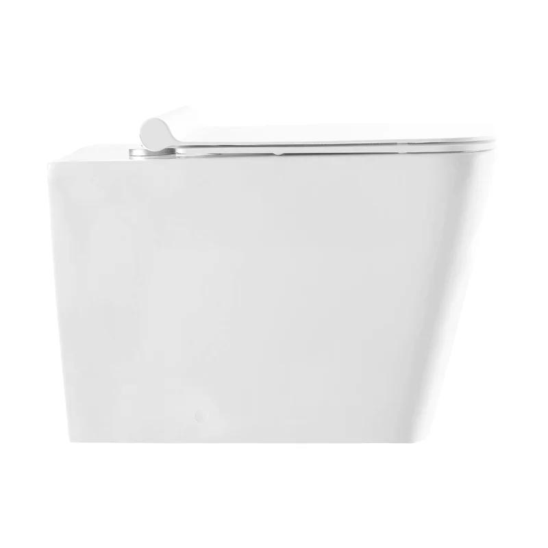 Concorde Square White Ceramic Back-to-Wall Toilet with Soft Close Seat