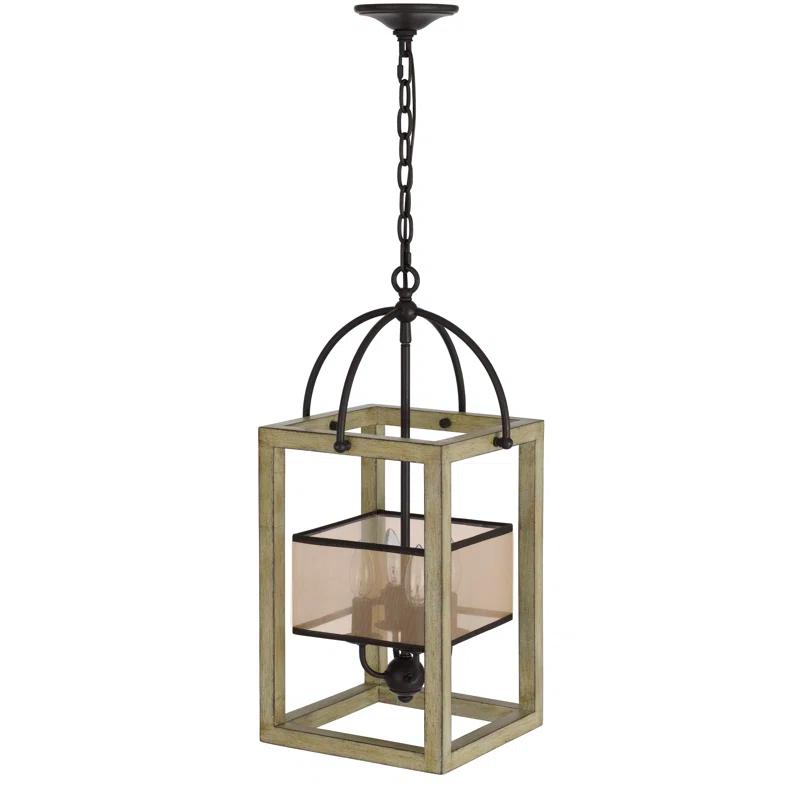 Cal Lighting 4 - Light Dimmable Lantern Square / Rectangle Chandelier