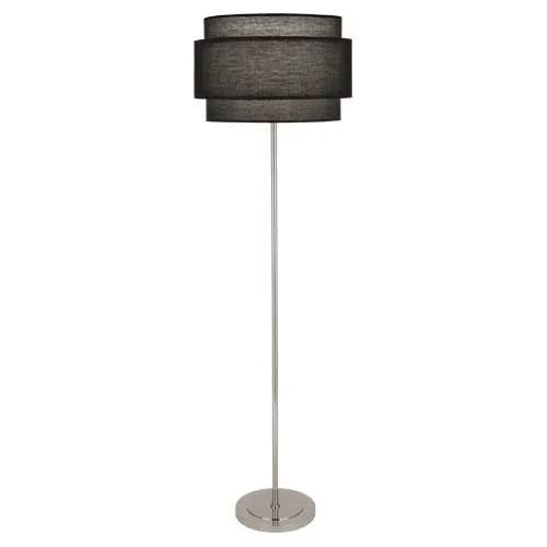 Decker Polished Nickel 62.63'' Floor Lamp with Ascot White Shade