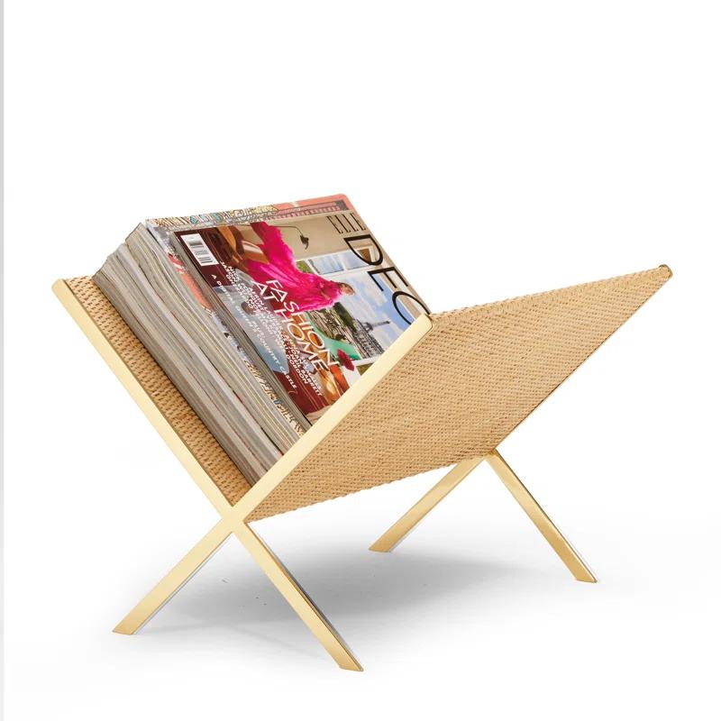 Colette Cane and Brass 70s Inspired Magazine Rack
