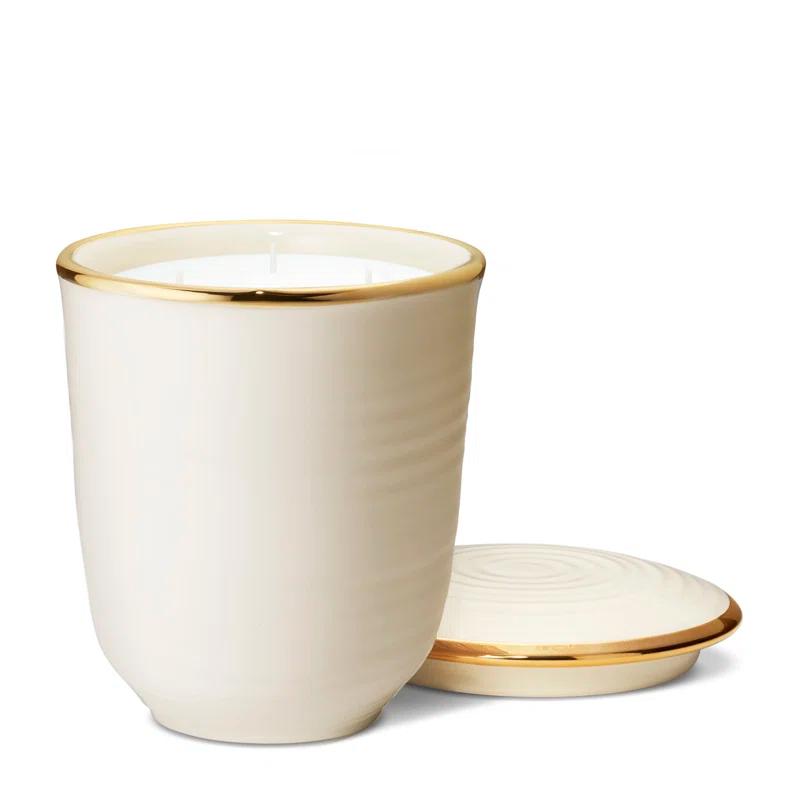Savoy Orange Blossom Scented Jar Candle with Ceramic Holder