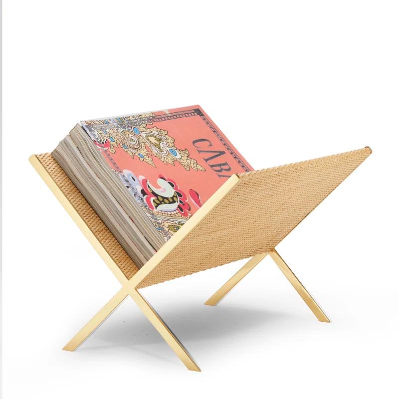 Colette Cane and Brass 70s Inspired Magazine Rack