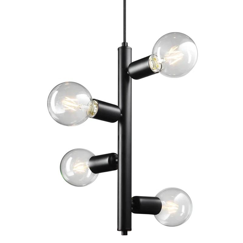 4 - Light Dimmable Sputnik Modern Linear Chandelier