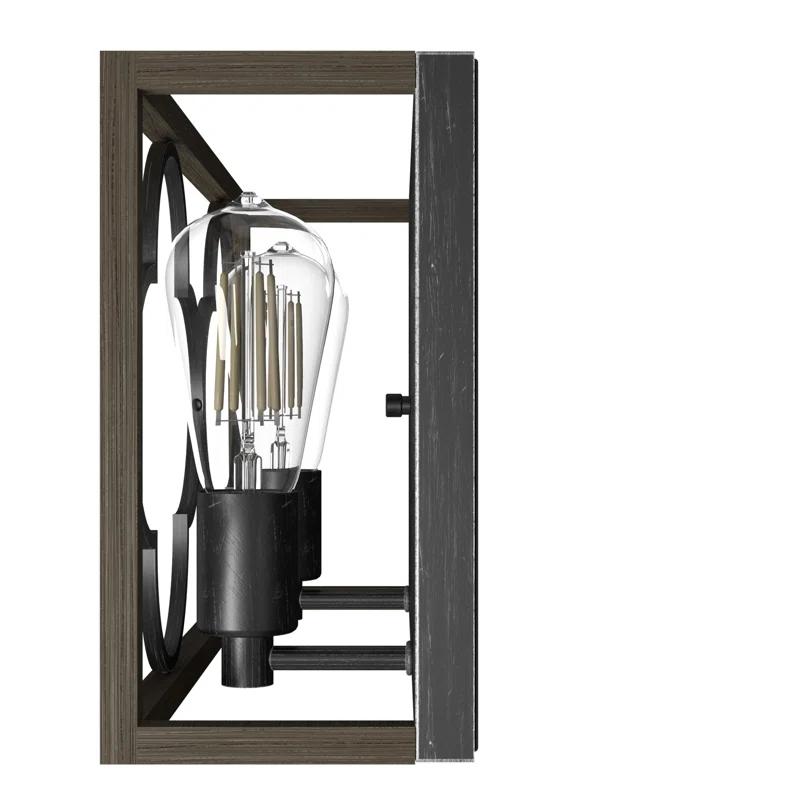 Hunter Fan Gablecrest 2 Light Flush Mount Bathroom Vanity Light Fixture