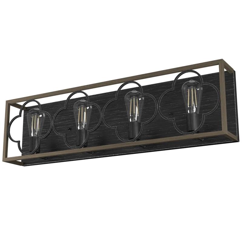 Gablecrest 4 Light  Flush Mount Bathroom Vanity Wall Light Fixture