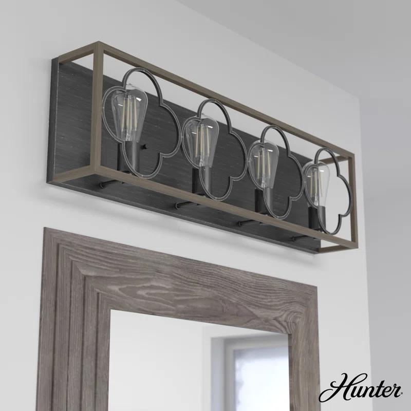 Gablecrest 4 Light  Flush Mount Bathroom Vanity Wall Light Fixture