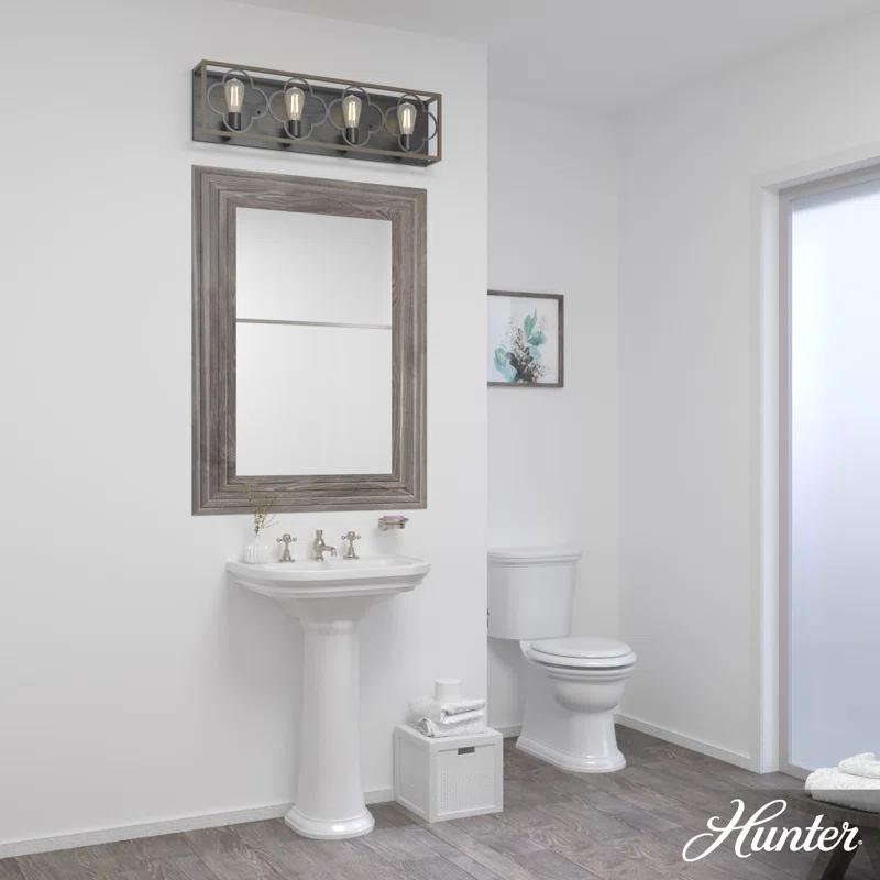 Gablecrest 4 Light  Flush Mount Bathroom Vanity Wall Light Fixture