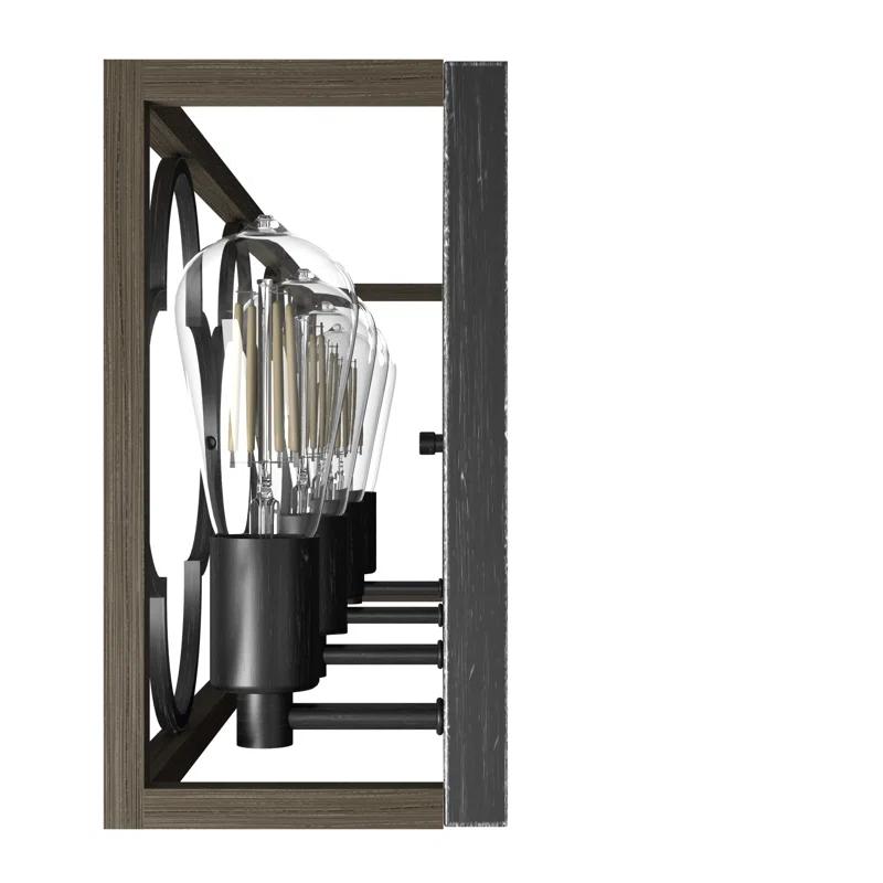 Gablecrest 4 Light  Flush Mount Bathroom Vanity Wall Light Fixture