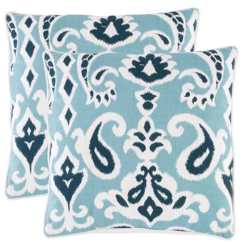 Brian Paisley Feather Linen Reversible Throw Pillow (Set of 2)