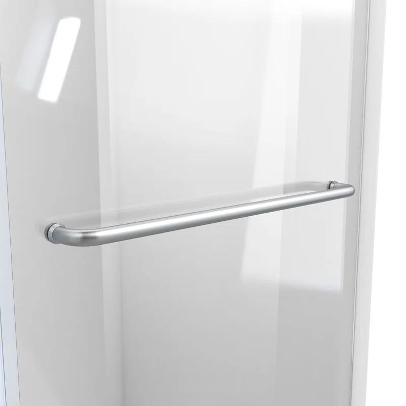 DreamLine Enigma-CXO 56-60 in. W x 76 in. H Fully Frameless Sliding Shower Door in Brushed Stainless