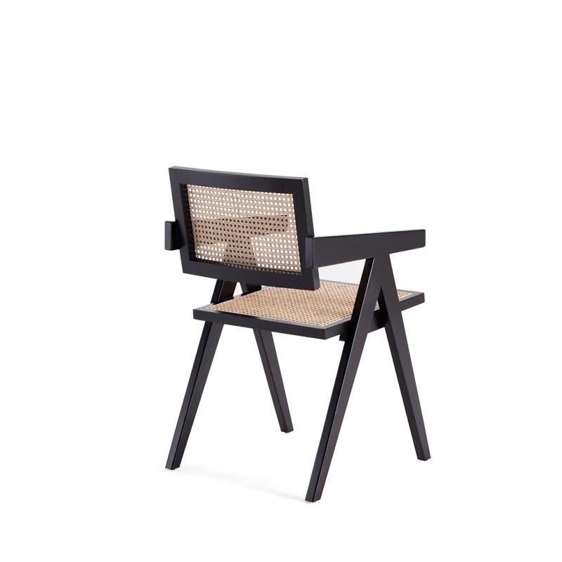 Winston Porter Hamlet 18.11'' H Ash Solid Wood Cane Back Armchair