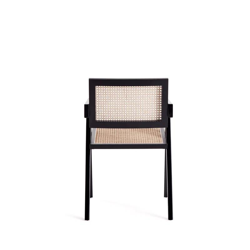 Winston Porter Hamlet 18.11'' H Ash Solid Wood Cane Back Armchair