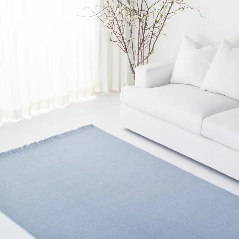 Lauren Ralph Lauren Hand Loomed Wool/Cotton Solid Color Rug in Light Blue | Wayfair