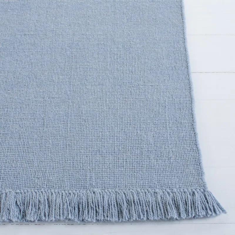 Lauren Ralph Lauren Hand Loomed Wool/Cotton Solid Color Rug in Light Blue | Wayfair
