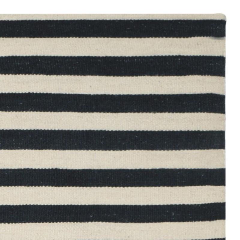 Coastal Stripe Blue Wool 10' x 14' Handwoven Area Rug