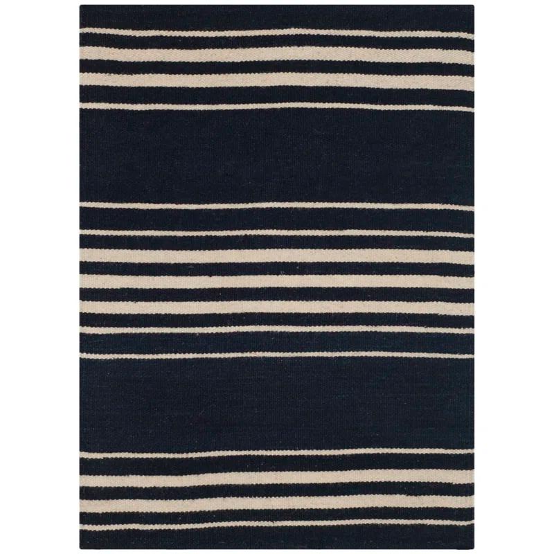 Cinder Stripe Handwoven Wool Indoor Accent Rug