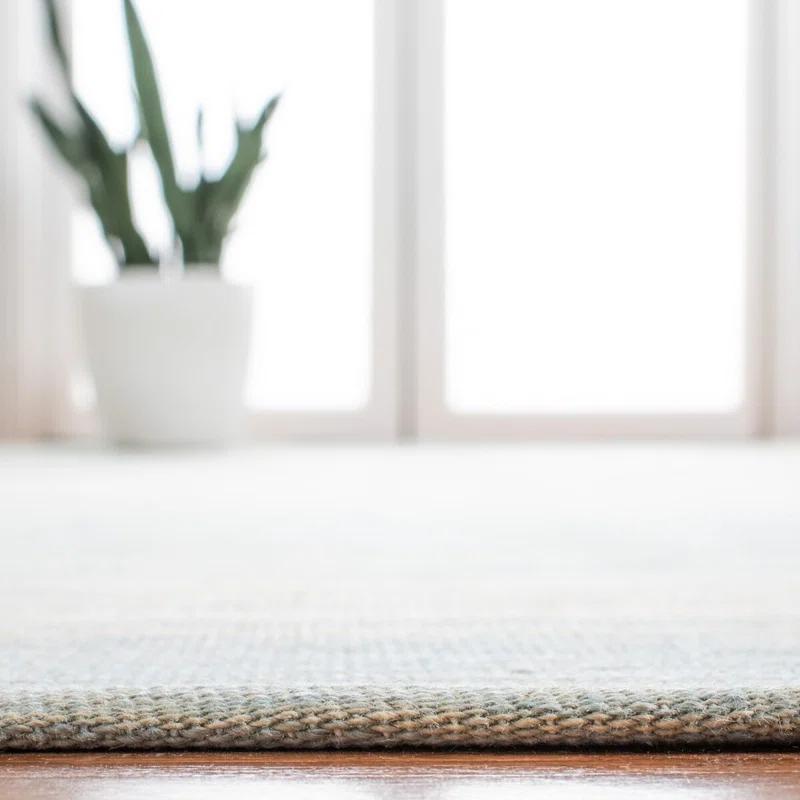 Coastal Stripe Handwoven Blue Wool 2' x 3' Area Rug