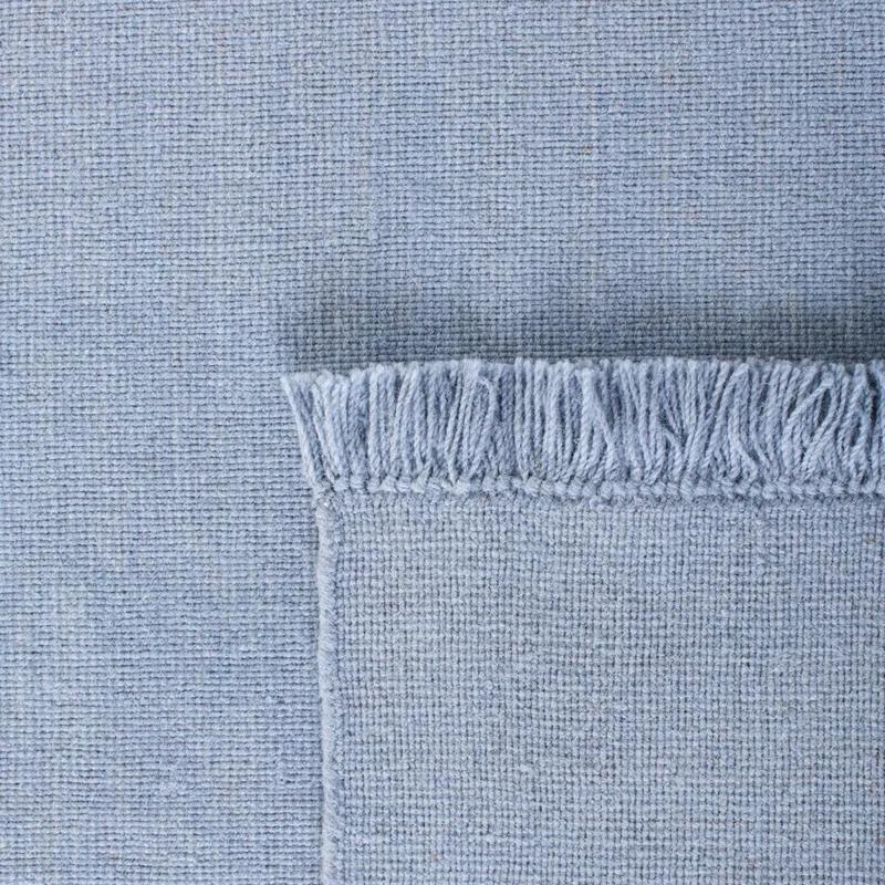 Lauren Ralph Lauren Hand Loomed Wool/Cotton Solid Color Rug in Light Blue | Wayfair