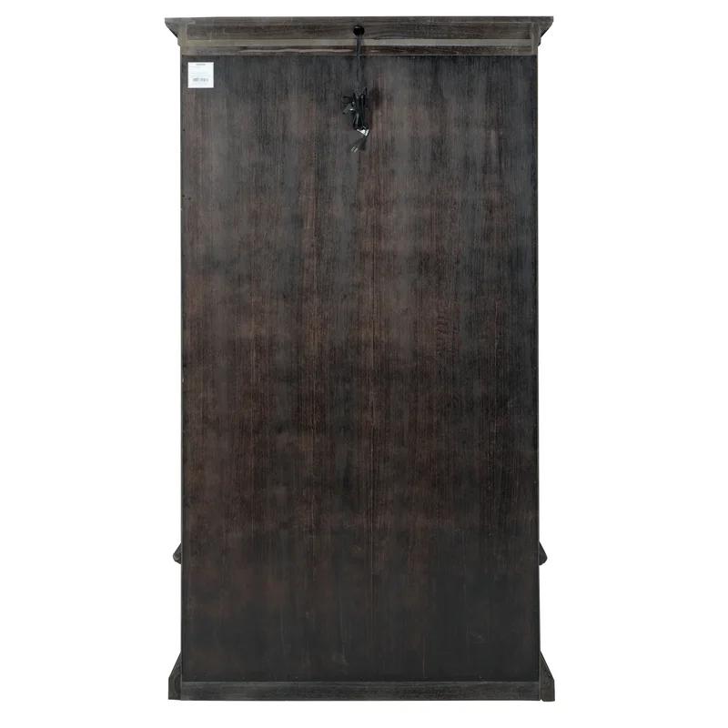 Adjustable Brown Wood Traditional Bookcase with Drawer