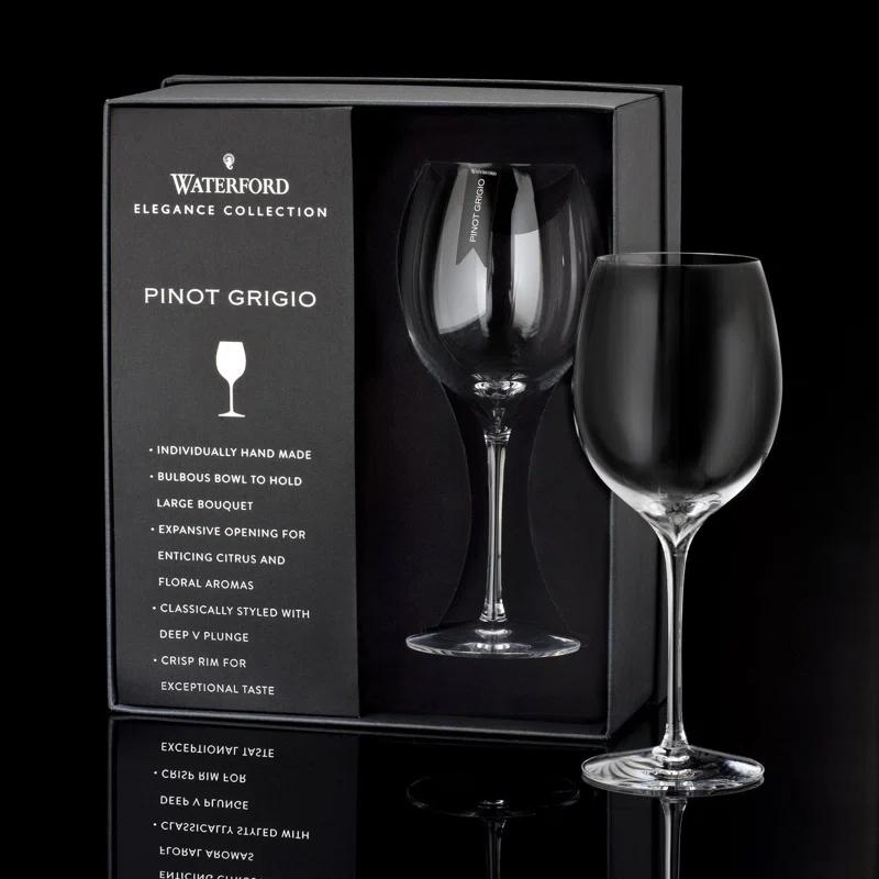Clear Crystal Minimalist White Wine Glass Set