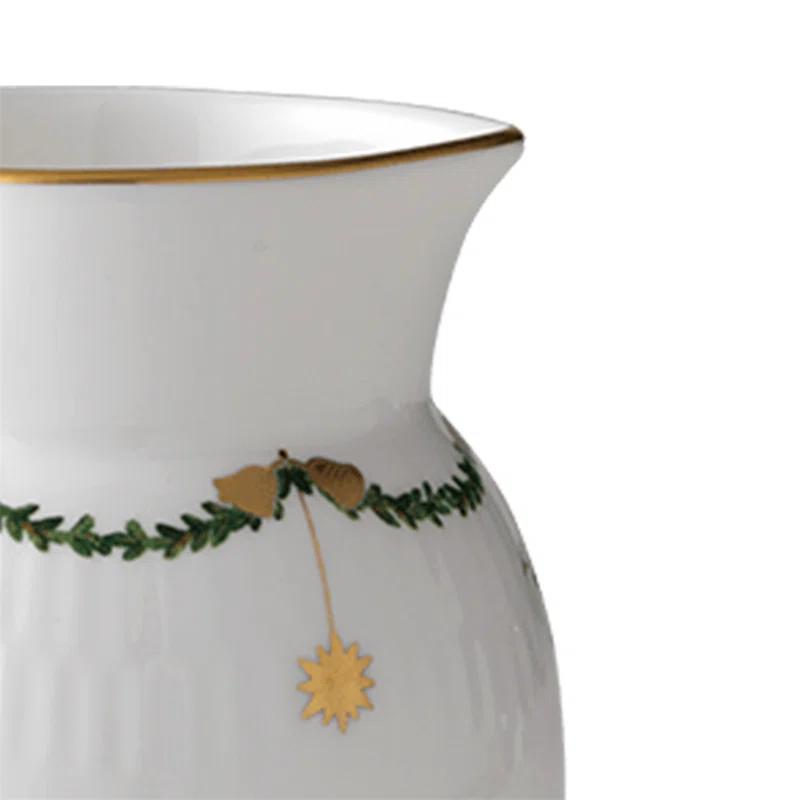 Star Fluted Christmas Cream-Colored Bone China Creamer