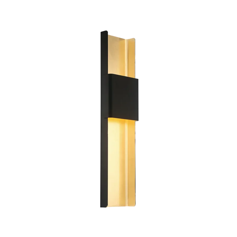 Tribeca Bronze Gold Leaf Dimmable LED Sconce with Sanded Glass