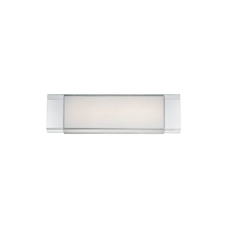 Sleek Chrome LED Vanity Light Bar with Clear Glass