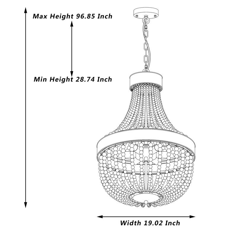 6 - Light Unique / Statement Empire Chandelier