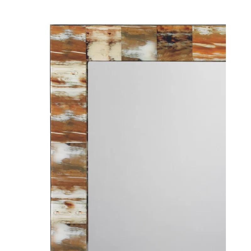 Wood Flat Wall Mirror