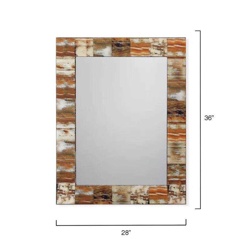 Wood Flat Wall Mirror