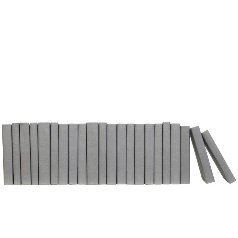 Medium Grey Linen Wrapped Decorative Books Set
