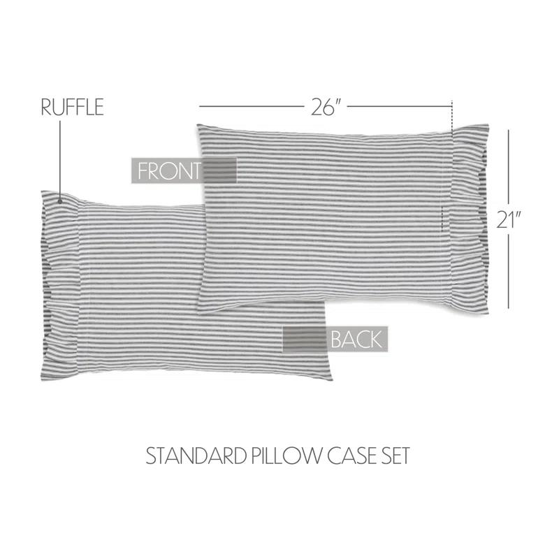 Keansburg 136 Thread Count Striped 100% Cotton Pillow Case